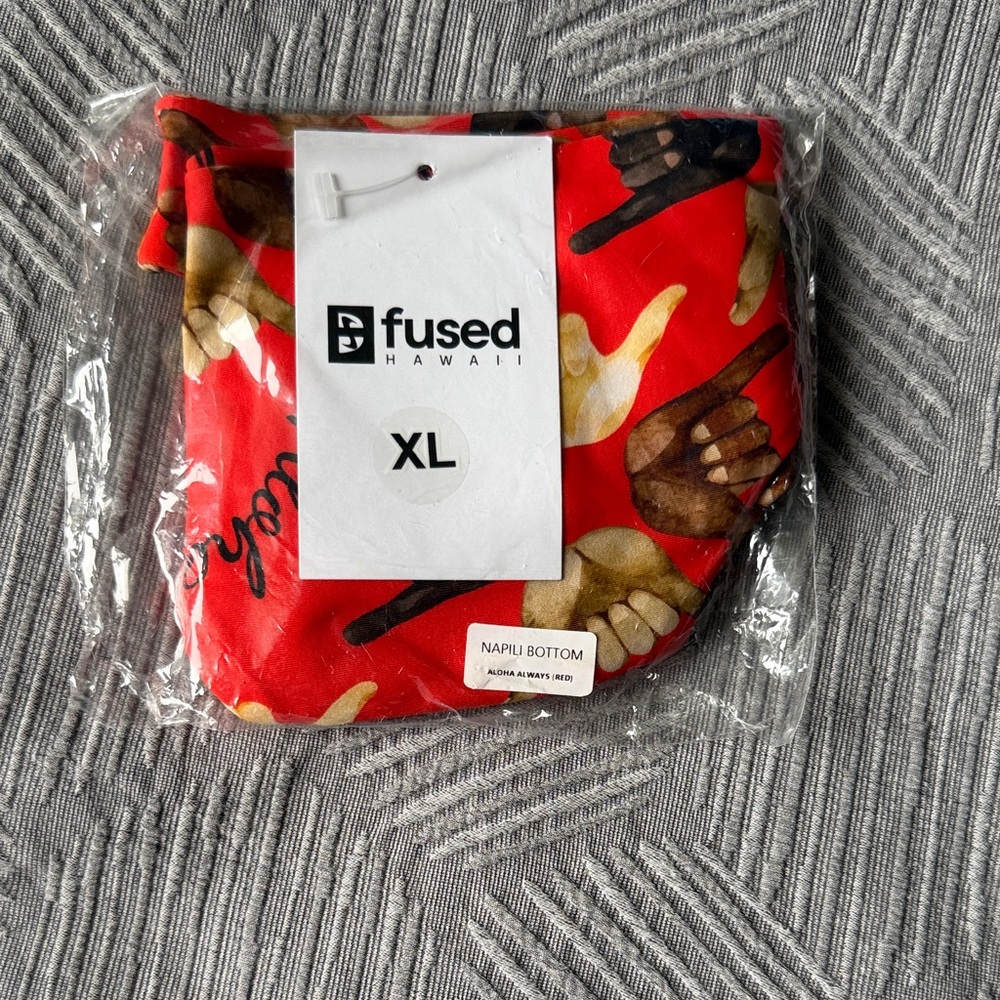 Fused Hawaii Red Bikini Bottom